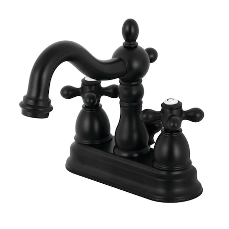 Kingston Brass KB1600AX Heritage 4" Centerset Bathroom Faucet, Matte Black KB1600AX